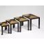 Gaston SUISSE (1896-1988) - Tables gigognes en laque noire et or. Vers 1932.